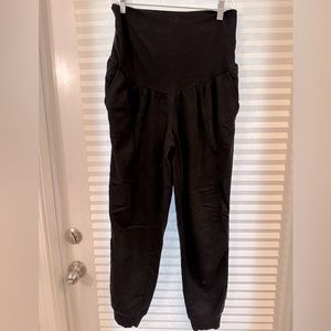 Black maternity joggers